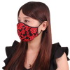女性用 薔薇刺繍レースメッシュマスク レッド(X0140RE)