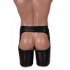 うしろ姿で誘惑男のロングボクサーパンツ ブラック